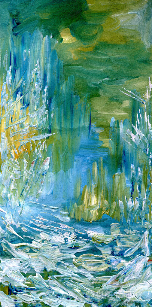 抽象风景装饰画