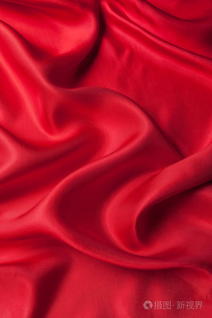 背景纹理波浪红色布