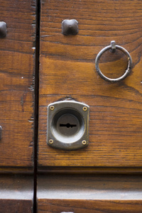 旧门锁的锁眼图片