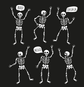 死党邀请海报到死党的天.dea 穆埃尔托斯卡与骨架.有趣的假期背景照片