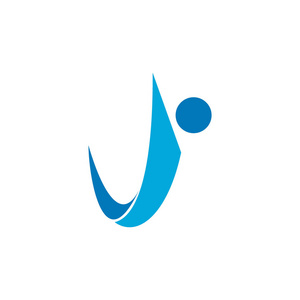 j 人 logo, j 字 logo, 人物活动 logo 设计。矢量图标