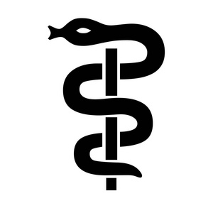 杖医学符号的插图