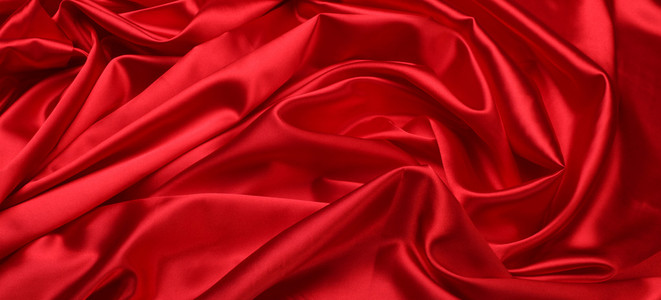 红色丝绸背景照片