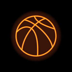 篮球橙色剪影