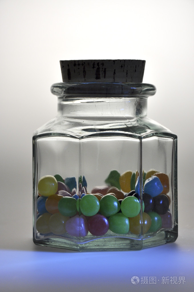 在玻璃罐子里糖果