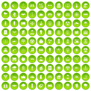 100太阳能图标设置绿色