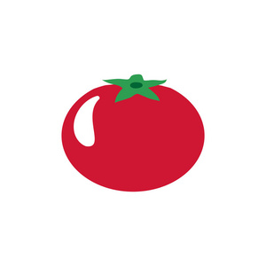 西红柿图标简单平面样式插图图像