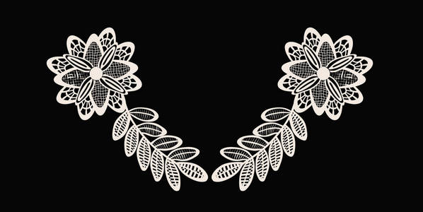 刺绣的花边图片