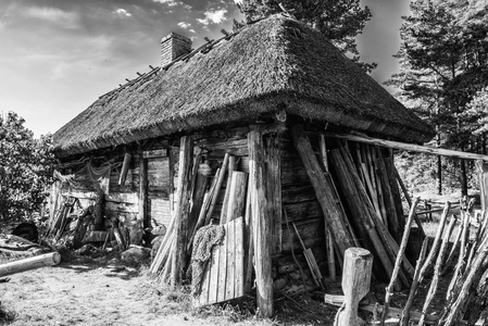 渔夫的房子, 老木房子。拉脱维亚里加