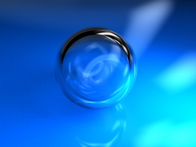 蓝色的球玻璃