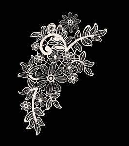 金色的维多利亚刺绣无缝花边装饰.