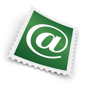 电子邮件邮票概念图