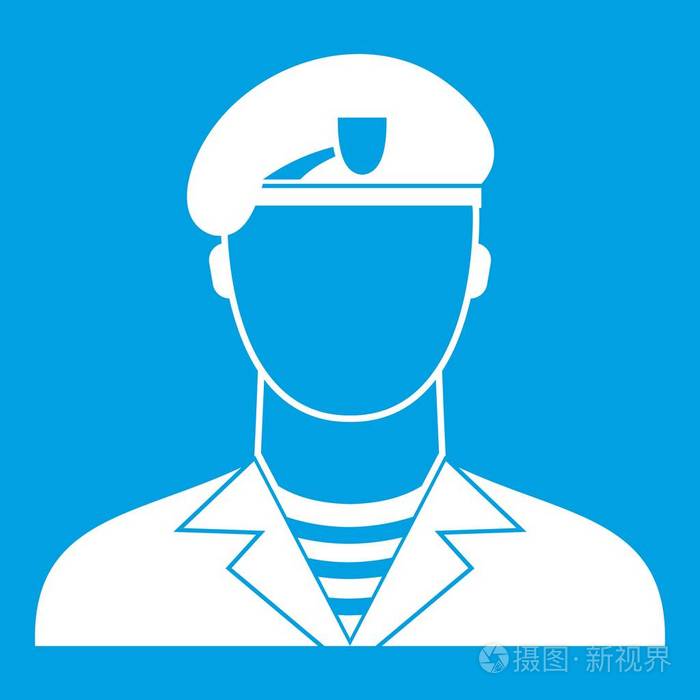现代陆军士兵图标白色