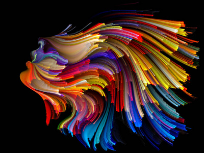 论创作,设计,内部世界,人性与艺术灵魂的人物形象与色彩线条的构图