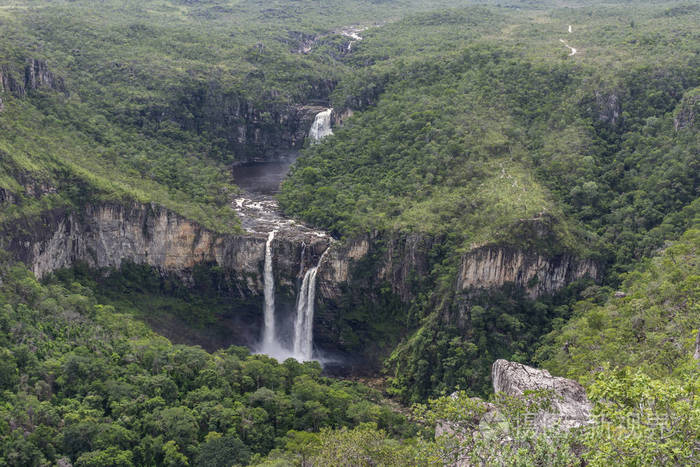 景观从米兰特大janela窗口丽城在chapadadosveadeiros戈亚斯州巴西