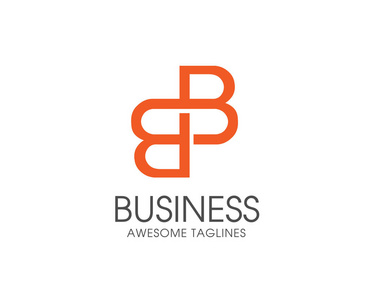 bb 字母徽标设计矢量插图模板, b 字母徽标矢量, 字母 b 和 b 标志