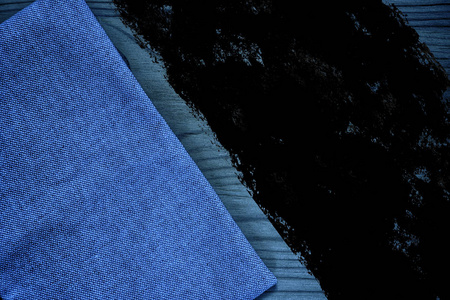 垃圾肮脏的超蓝色亚麻织物表面的模拟或设计师使用, 书籍封面样本, 色板