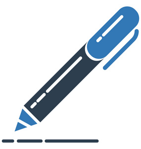钢笔孤立矢量图标可编辑