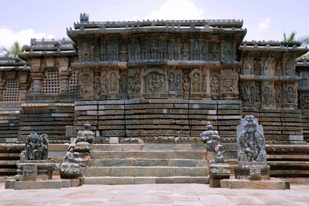 Kedareshwara 寺, Halebid, 卡纳塔, 印度北部的看法