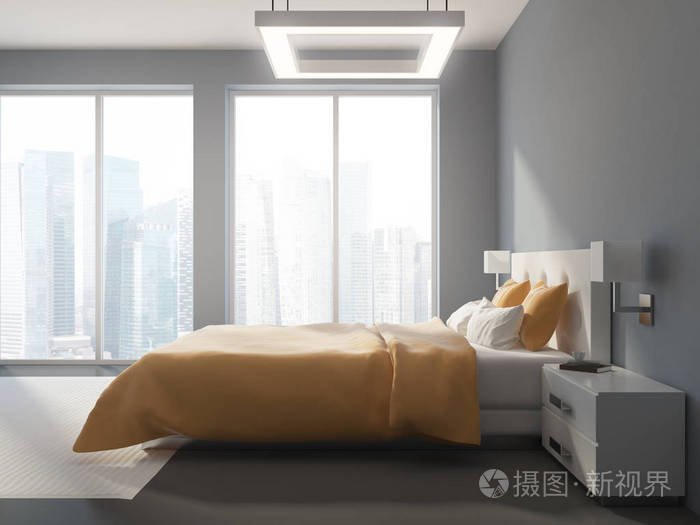 侧面视图.3d 渲染模拟