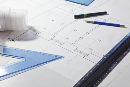 建筑工程项目。建筑师卷和计划