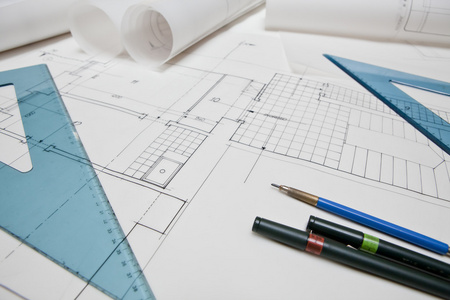 建筑工程项目。建筑师卷和计划