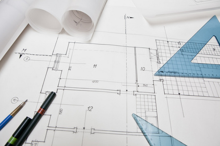 建筑工程项目。建筑师卷和计划