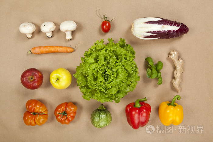 混合的蔬菜组成