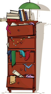 扎手套复古柜子全是垃圾的照片