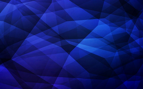 深蓝色矢量多边形抽象布局。具有渐变的折纸风格的创造性几何插图。一个全新的设计为您的传单