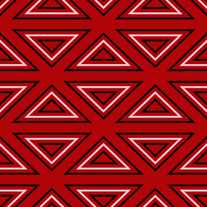 几何无缝图案。黑色红色白色背景为墙纸纺织品和织品