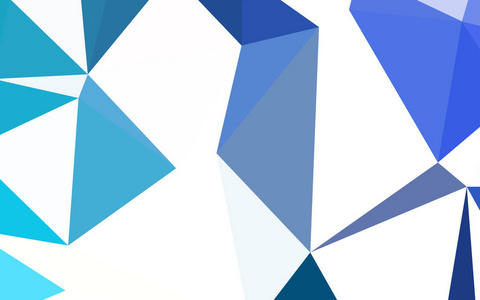 浅蓝色矢量多边形抽象背景。带有渐变的折纸风格的几何插图。全新设计为您的企业