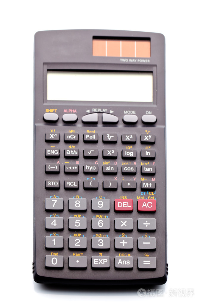 孤立的背景上的科学计算器