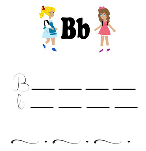 字母表工作表中，字母b