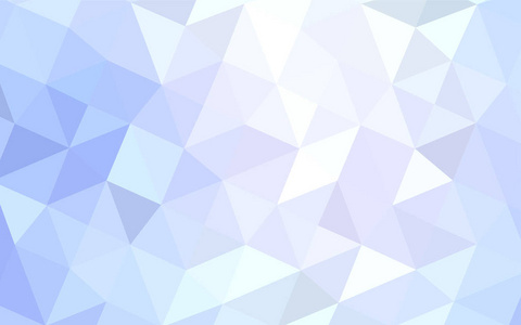 浅蓝色矢量三角形马赛克模板。带有渐变的折纸风格的几何插图。全新的设计为您的企业