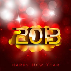 程式化的 2013年新年快乐背景。10 eps