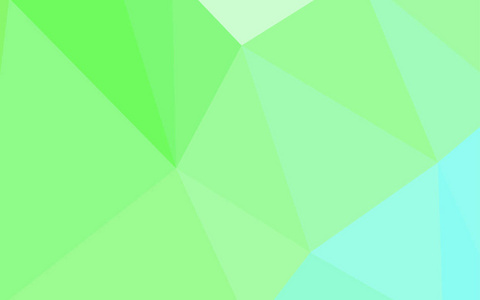 浅绿色矢量多边形背景。带渐变的三角形几何样本。全新的横幅模板