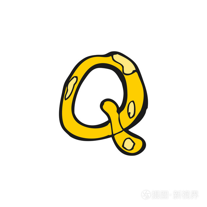 卡通字母 q