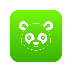 熊猫头像数字绿色