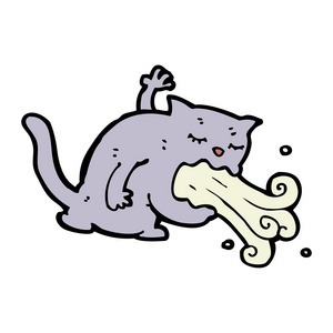 坏呼吸卡通打嗝猫卡通照片