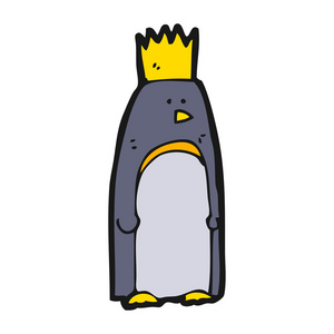 皇帝企鹅卡通图片