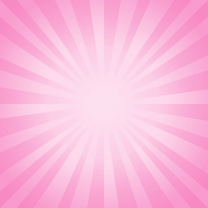 抽象柔和的粉红色射线背景。向量