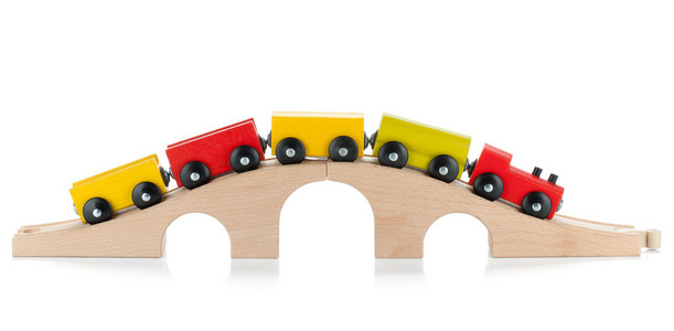 木制玩具彩色火车