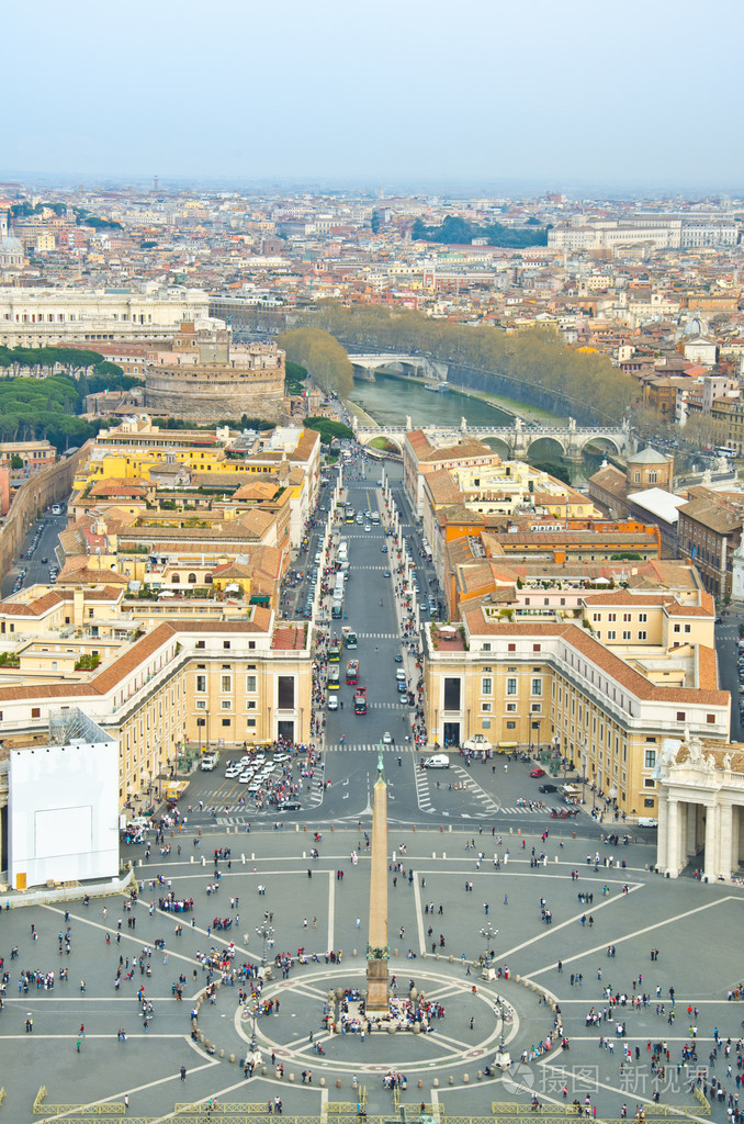 梵蒂冈圣伯多禄广场的视图