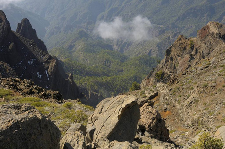 洛基山脉和森林, 火山口 de Taburiente, 国家公园