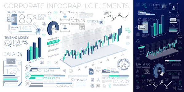 企业信息图表元素