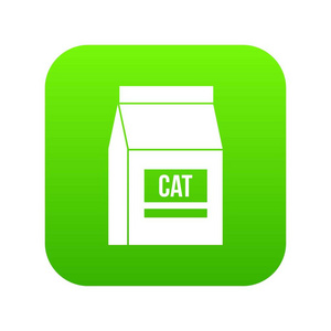 猫粮袋图标数字绿色