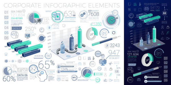 企业信息图表元素