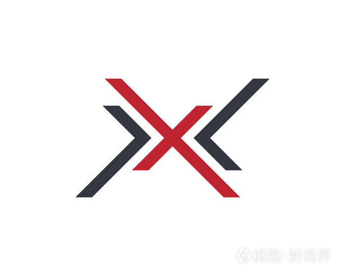 x 字母徽标模板矢量图标插图设计