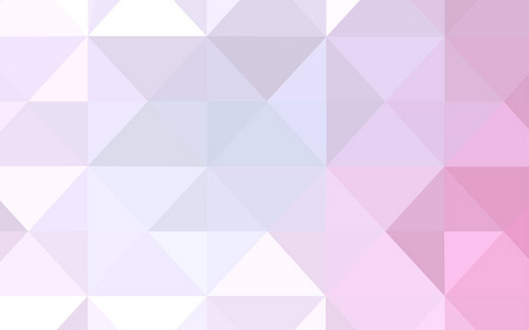 浅粉色矢量多边形的抽象布局。带有三角形的彩色抽象插图。一个全新的横幅模板